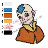 Aang Avatar The Last Airbender Embroidery Design 09